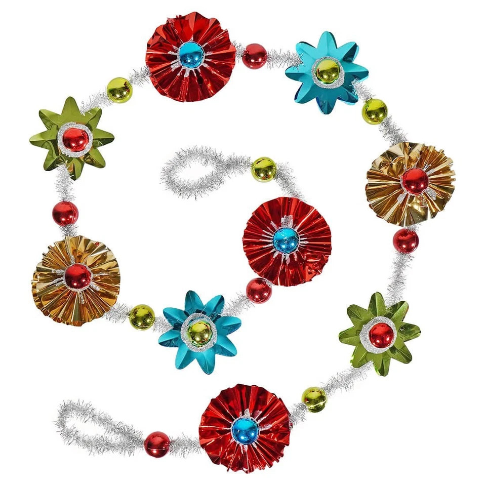REGENCY INTERNATIONAL Metallic Foil Retro Ornament Garland