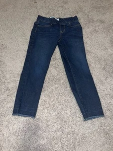 Girls Old Navy Skinny Crop Denim Blue Jeans Size 8 Medium - Picture 1 of 6