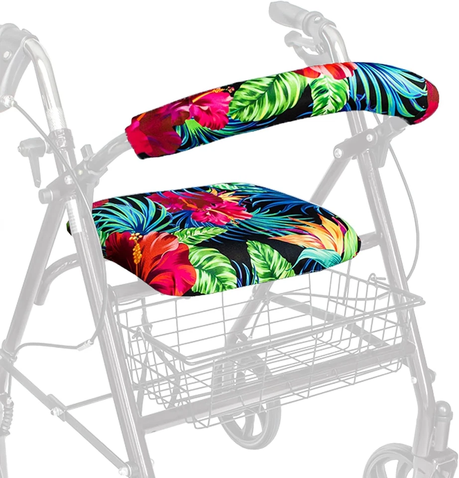 Cubiertas de asiento y respaldo andador andador universal Top Glides Tropical  Foto 1 de 4