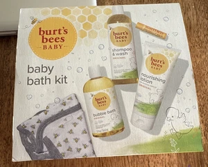 Burts Bees 5-teiliges Baby Badeset Geschenkset Lotion Shampoo Schaumbad Lippenbalsam - Bild 1 von 5