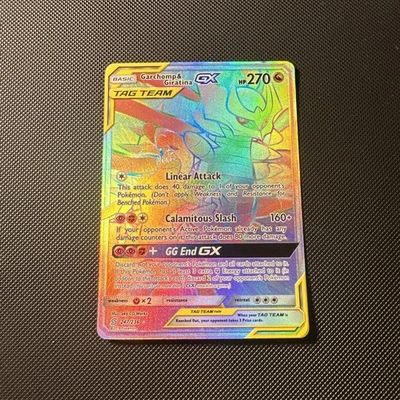 Pokemon Card Garchomp and Giratina GX (247/236) Rainbow Rare Unified Minds - Image 1 of 4