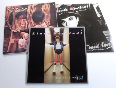 LINDA RONSTADT LP ALBUM JOB LOT VINYL Simple Dreams Living In The USA Mad Love - Image 1 of 4