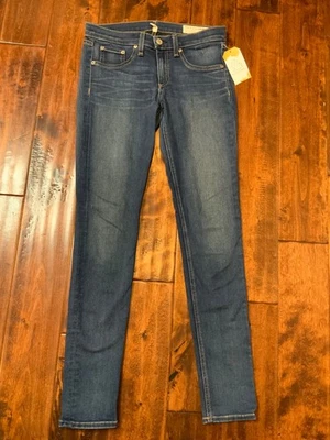 Rag & Bone Dark Wash Skinny Ankle Blue Denim Jeans, Size 29 - Image 1 of 4