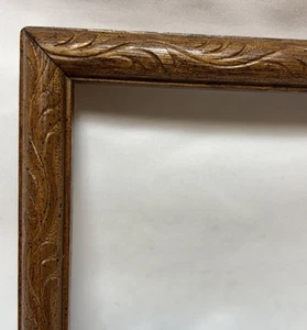 Vintage Mid Century Carved Solid Wood Frame 11.25"x9.25" Fits 10"x8" Deep Rabbet - Picture 1 of 10