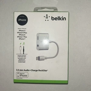 New Sealed Belkin Rockstar 3.5 MM Audio + Charge Adapter for iPhone - Photo 1 sur 1