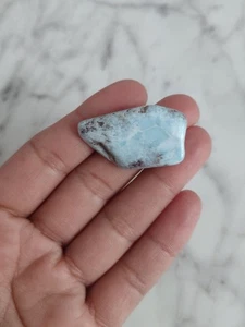 Dominikanische Republik LARIMAR Steinpräparat Kristall poliert seltener Stein L21 - Bild 1 von 6