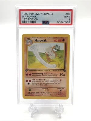 Pokemon Marowak 1st Edition Jungle 39/64 PSA 9 Graded Trading Card - Image 1 of 2