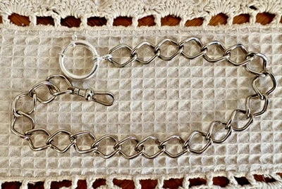Hand Made Victorian Civil War Style Silver Tone Pocket Watch Chain - Image 1 of 2