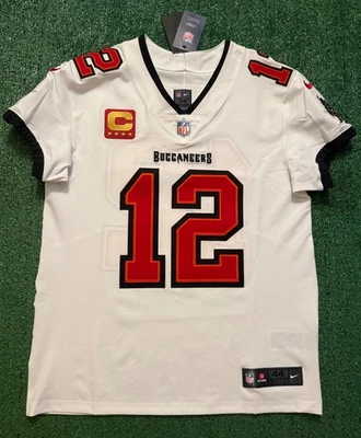 Camiseta Nike Vapor Elite autêntica Tom Brady Tampa Bay Buccaneers branca tamanho 44/L - Imagem 1 de 4