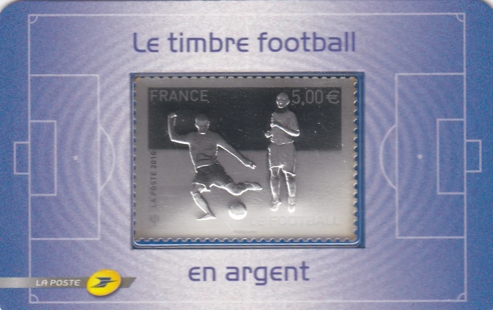 FRANCIA 2010 CALCIO FRANCOBOLLO ARGENTO NUOVO ** YT 430 - Immagine 1 di 1