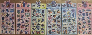 Disney Lilo & Stitch die-cut stickers set six sheets shimmer gold foil stamping - Picture 1 of 1
