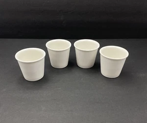 4 Crate and Barrel White Espresso Demitasse Dessert Cups ASA Selection Germany - Picture 1 of 6