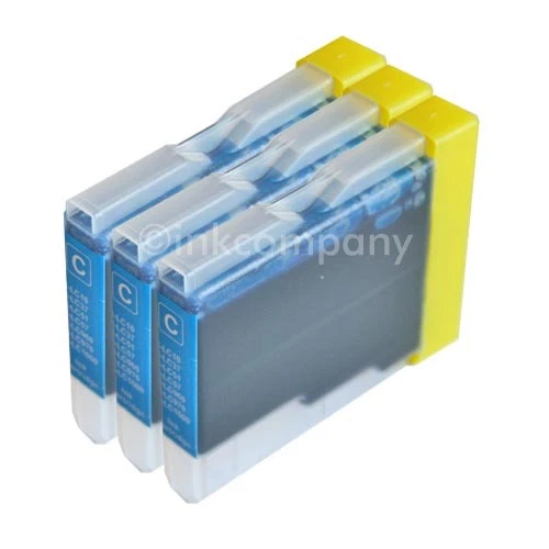 3x cyan kompatibel zu Brother DCP-135C 150C 330C MFC-235C MFC260C LC970 LC1000 - Bild 1 von 1