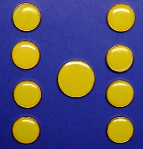 CHIARI of ITALY Replacement Buttons  9 Cloisonne Effect Mustard Color Insert - Picture 1 of 9