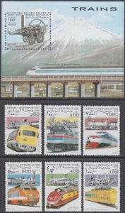 SOMALI REP # 013 CPL MNH SET of 6 + S/S - TRAINS - Picture 1 of 1