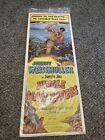 JUNGLE MAN EATERS 1954 INSERT 14X36 MOVIE POSTER JOHNNY WEISSMULLER JUNGLE JIM