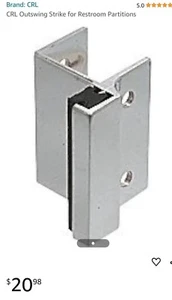 CRL TP749 Chrome Outswing Strike for Restroom Partitions - Picture 1 of 1
