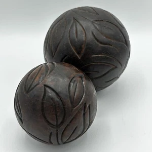2 Ornate Decorative Spheres Orbs Carpet Balls Home Décor Centrepiece Accent - Picture 1 of 10