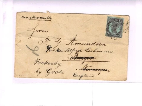 1903 21/2d Brisbane to Bergen, Norway cover Cover