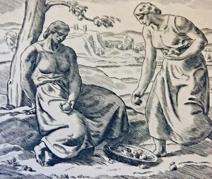 BOSSERT Otto Richard (23.4.1874-14.1.1919) Leipzig 1918 Kupferstich HERBST - Bild 1 von 4