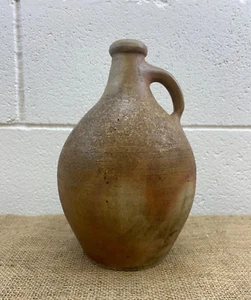 OLD ANTIQUE GERMAN SALT GLAZED STONEWARE BELLIED JUG - Picture 1 of 5