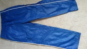 Vintage Pacific Scene Rain/Wind Pants Blue All Nylon Unlined Kids Size L/6 Korea - Foto 1 di 9