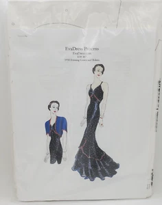 1935 Flamenco Saum Bolero Jacke Abendkleid Eva Kleid Muster Gr: 18 taillierter Körper - Bild 1 von 7