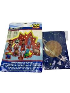 Toy Story 4 Table Decorating Kit & 3 Pieces Outer Space Party Tablecloth Decorat