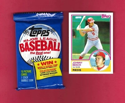 1983 Topps Baseball Michigan Test Pack + 1983Topps Johnny Bench#60 Baseball Card - Image 1 of 2