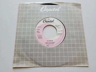 THE KNACK - Baby Talks Dirty / End of the Game 1980 POWER POP New Wave 7" NM- - Image 1 of 2