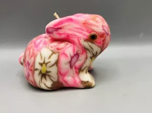 Vela de cera de conejo psicodélico vintage, pequeña, rosa, SIN USAR - Imagen 1 de 9