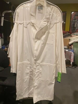 Landau Men's 3-Pocket Full-Length Lab Coat #3145 White Size 38 - Image 1 of 2