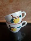 Stangl Pottery FRUIT Coffee Tea Cup VNT Hand Painted set of 2 replacements