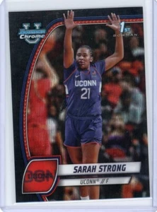 2024-25 1st Bowman Chrome U - Sarah Strong - Black Wave Refractor UConn RC #62 - Picture 1 of 2