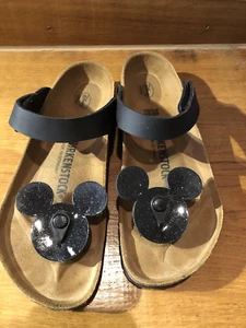 außergewöhnlich süße Birkenstock schwarz 38 Micky Maus Neuwertig - Bild 1 von 5