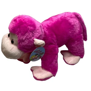 Fiesta Walk Your Petz Pet Pink Monkey Soft Plush Stuffed Animal 10" Long - Picture 1 of 16