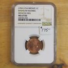 1861 Bronze Confederate Cent Bashlow Restrike Defaced Dies NGC MS67 RD #004