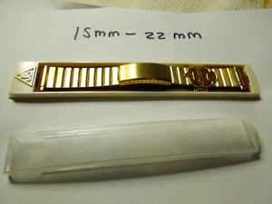 Vintage 15mm -22mm JB Champion Heavy Gold Electroplated Watch Band NOS - Bild 1 von 10