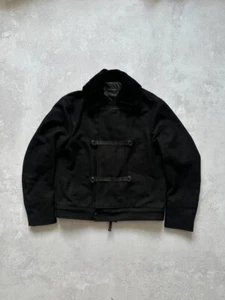 DSQUARED2 Motorradjacke dunkelblau Farbe Kragen Größe 56 Mantel Italy - Bild 1 von 11