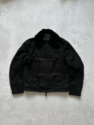 DSQUARED2 Navy Color Collared Motocycle Jacket Size 56 Coat Italy - Image 1 of 4