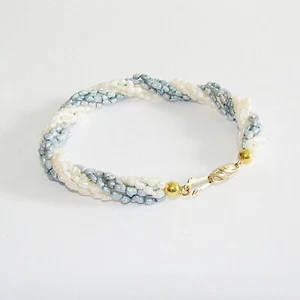 Armband Biwaperlen 8-reihig Gold Perlenarmband Zuchtperlen Perlenschmuck - Bild 1 von 2