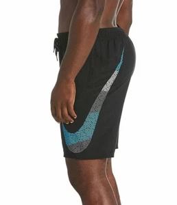 NWT $58 NIKE Mens M MASH UP BREAKER 9" SWIM VOLLEY TRUNKS Black NESS9405 001 - Picture 1 of 4