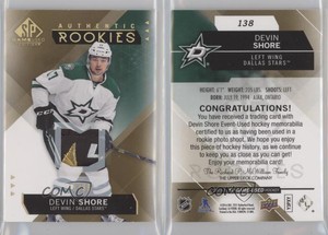2015-16 SP Game-Used Spectrum Gold Prime Jersey /99 Devin Shore #138 Rookie RC