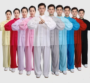 Unisex Cotton Shaolin Tai chi Uniform Kung fu Wing Chun Wushu Suit Martial arts - Bild 1 von 20