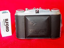 AGFA ISOLETTE w/ Super Sharp SOLINAR F/3.5 NEAR MINT, CLA’d W/ NEW GRAY BELLOWS