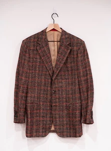 ISAIA Plaid Wool Silk Sport Coat 52 EU 42 US Made in Italy - Picture 1 of 14