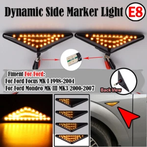 For Ford Mondeo MK III MK3 2000-2007 Black LED Turn Signal Side Marker Light - Picture 1 of 9