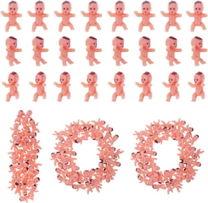 Selizo 100Pcs Tiny Plastic Mini Babies for Baby Shower Games and Ice Cubes (1 In - Picture 1 of 12