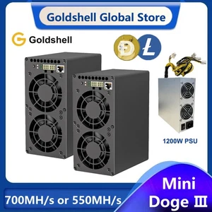Goldshell Mini Doge Ⅲ Miner Doge Coin LTC Dual Modes 700M or 550M with 1200W PSU - Bild 1 von 4