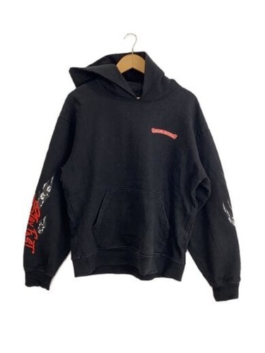 CHROME HEARTS CUORI CROMATI felpa con cappuccio L cotone BLK